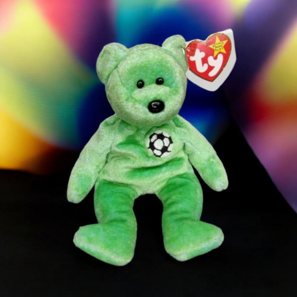 KICKS 1998 Retired Ty Beanie Baby Plush with Tags in Halloween Pumpkin Costume - Picture 3 of 12